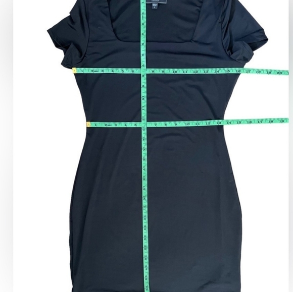 Vibe Short Sleeve Square Neck Bodycon LBD Large NWT - Picture 8 of 8